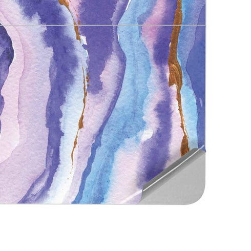 Blue Violet Watercolor Geode Surface Laptop Studio Skin